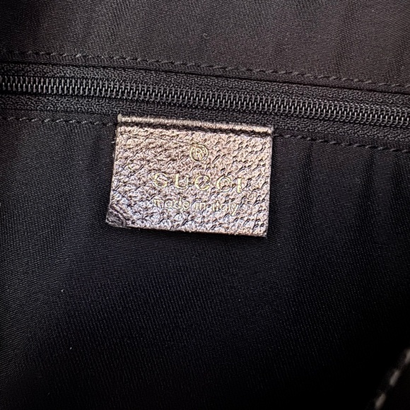 Gucci Medium Tote Bag with Dust Bag, Metallic Gunmetal - Picture 6 of 16